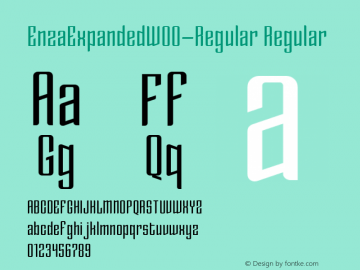 EnzaExpandedW00-Regular Regular Version 1.00 Font Sample