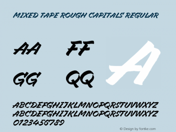 Mixed Tape Rough Capitals Regular Version 0.000;PS 0.0;hotconv 1.0.72;makeotf.lib2.5.5900图片样张