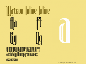 Watson Inline Inline Version 1.000 Font Sample