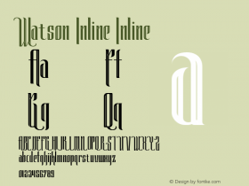 Watson Inline Inline Version 1.000 Font Sample
