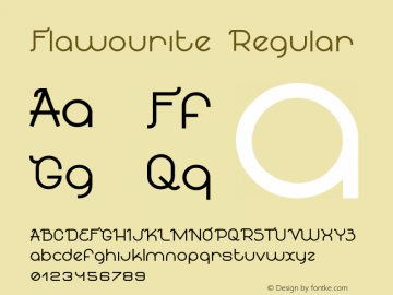 Flawourite Regular Version 1.00 December 16, 2016, initial release Font Sample