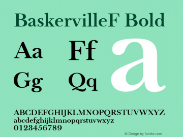 BaskervilleF Bold Version 1.000图片样张