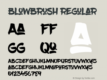 Blowbrush font top