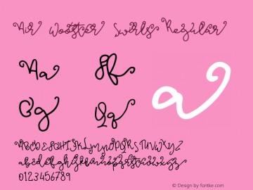 Air Wooster Swirls Regular Version 1.000 Font Sample