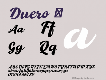 Duero ☞ Version 1.001;com.myfonts.easy.eurotypo.duero.regular.wfkit2.version.4FV6图片样张