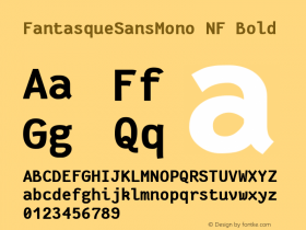 FantasqueSansMono NF Bold Version 1.7.1 ; ttfautohint (v1.4.1.16-c0b8) Font Sample