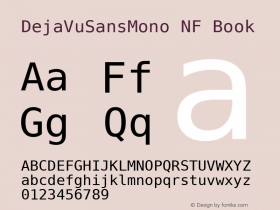 DejaVuSansMono NF Book Version 2.37 Font Sample