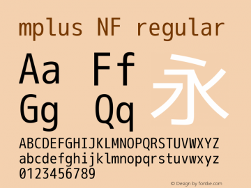 mplus NF regular Version 1.018;Nerd Fonts 0.9 Font Sample