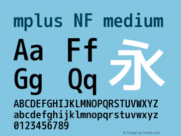 mplus NF medium Version 1.018;Nerd Fonts 0.9 Font Sample