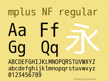 mplus NF regular Version 1.018;Nerd Fonts 0.9 Font Sample