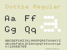 Dottie Regular Macromedia Fontographer 4.1.3 7/9/96 Font Sample