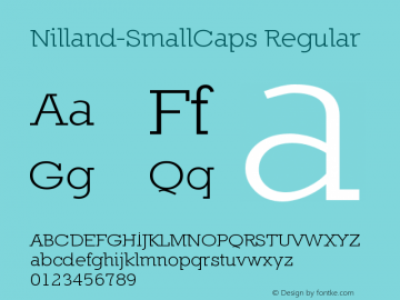 Nilland-SmallCaps Regular 1.0 2005-03-12 Font Sample