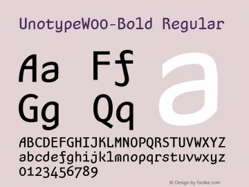 UnotypeW00-Bold Regular Version 1.00 Font Sample