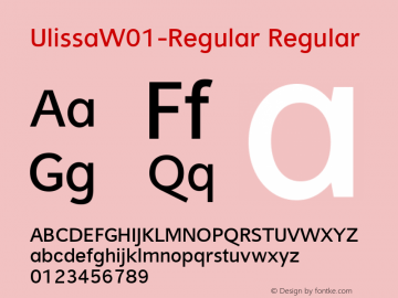 UlissaW01-Regular Regular Version 1.00图片样张