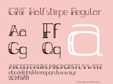 GNF Halfstirpe Regular Version 1.000 Font Sample