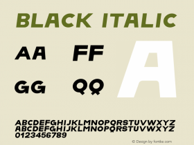 Black Italic Version 1.001;Fontself Maker 1.0.3图片样张