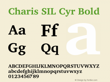 Charis SIL Cyr Bold Version 5.000 Font Sample