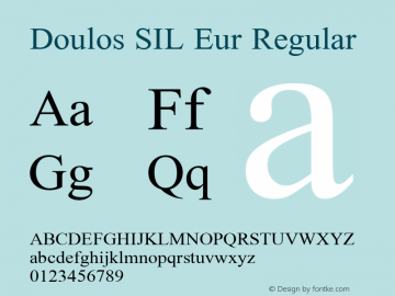 Doulos SIL Eur Regular Version 5.000 Font Sample