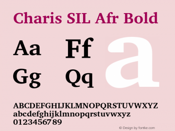 Charis SIL Afr Bold Version 5.000图片样张