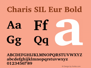 Charis SIL Eur Bold Version 5.000图片样张