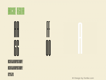 Barcode Regular Version 001.000 Font Sample