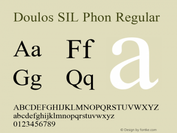 Doulos SIL Phon Regular Version 5.000 Font Sample