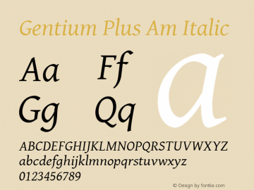 Gentium Plus Am Italic Version 5.000图片样张