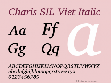 Charis SIL Viet Italic Version 5.000图片样张