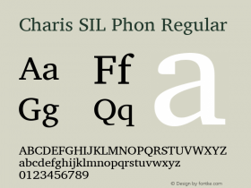 Charis SIL Phon Regular Version 5.000 Font Sample