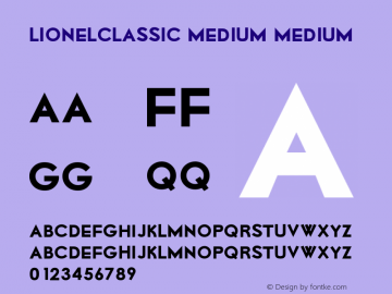 LionelClassic Medium Medium 001.000 Font Sample