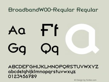 BroadbandW00-Regular Regular Version 1.00图片样张