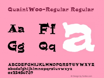 QuaintW00-Regular Regular Version 1.00 Font Sample