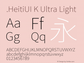 .HeitiUI K Ultra Light 10.0d4e2图片样张