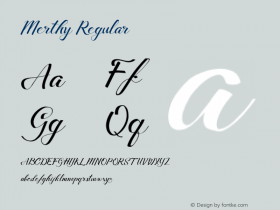 Merthy Regular Unknown Font Sample