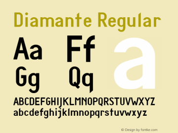 Diamante Regular Version 2.000 Font Sample