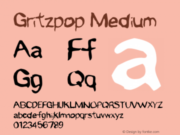 Gritzpop Medium Version 001.000图片样张