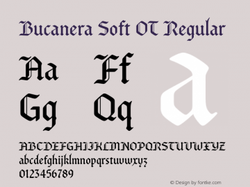 Bucanera Soft OT Regular Version 1.000 2012 initial release图片样张
