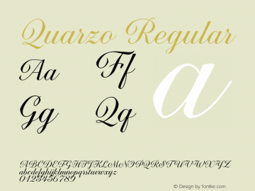 Quarzo Regular Version 1.002 Font Sample