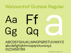 Weissenhof Grotesk Regular Version 1.200图片样张