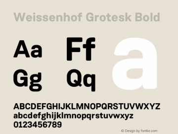 Weissenhof Grotesk Bold Version 1.200图片样张