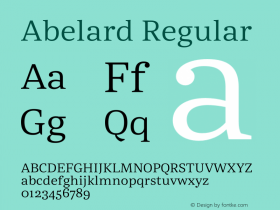 Abelard Regular Version 1.200图片样张
