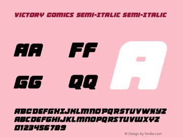 Victory Comics Semi-Italic Semi-Italic Version 1.0; 2017图片样张