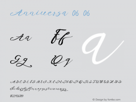 Anniversa 06 06 Version 1.000 Font Sample