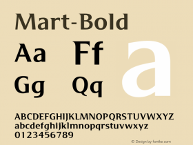 Mart-Bold ☞ Version 4.001;com.myfonts.easy.no-comment-group-ltd.mart.bold.wfkit2.version.4bLp图片样张
