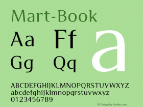 Mart-Book ☞ Version 4.001;com.myfonts.easy.no-comment-group-ltd.mart.book.wfkit2.version.4bLo图片样张