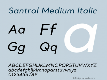 Santral Medium Italic Version 1图片样张