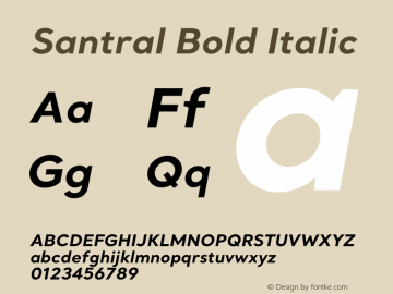 Santral Bold Italic Version 1图片样张