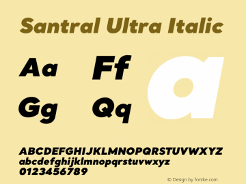 Santral Ultra Italic Version 1图片样张