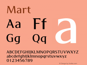 Mart ☞ Version 4.001;com.myfonts.easy.no-comment-group-ltd.mart.regular.wfkit2.version.4bLn Font Sample