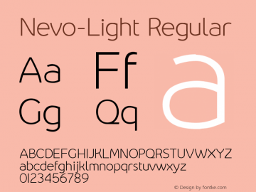 Nevo-Light Regular Version 1.000图片样张